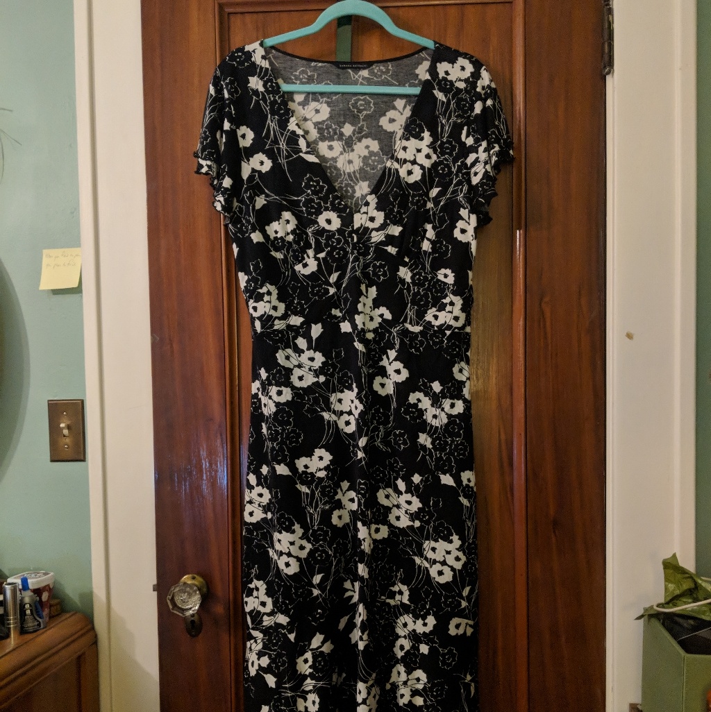 Black And White Print Dress